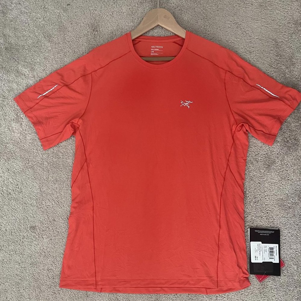 Men's Arc'teryx Orange Motus Crew Neck Shirt L